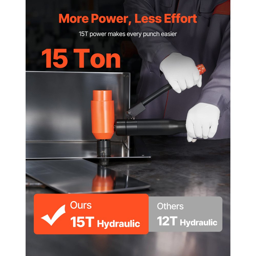 Σετ τρυπητήρων VEVOR, Σετ υδραυλικών τρυπητήρων 147,1 kN, Σετ εργαλείων KO 12,7 έως 101,6 mm για τρύπες, Σετ εργαλείων KO με 10 μήτρες για μεταλλικό ηλεκτρικό πίνακα, ηλεκτρικό πίνακα ελέγχου, πίνακα διακοπτών