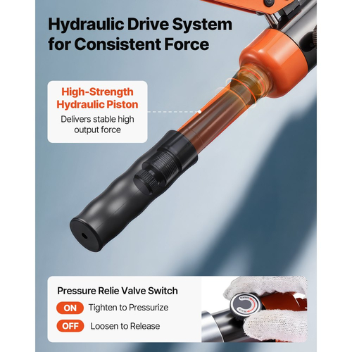 Εργαλείο πτύχωσης υδραυλικών σωλήνων VEVOR, πολυλειτουργικό πτύχωμα εξαρτημάτων σωλήνων με σιαγόνες TH16 TH20 TH26 TH32 για σωλήνες PEX και αλουμινίου-πλαστικού, και σιαγόνες V12 V15 V18 V22 V28 για σωλήνες από ανοξείδωτο χάλυβα