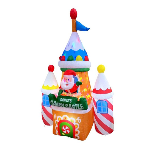 Φουσκωτό διακοσμητικό Κάστρο Άγιου Βασίλη με φωτισμό - 2.4m - 817100