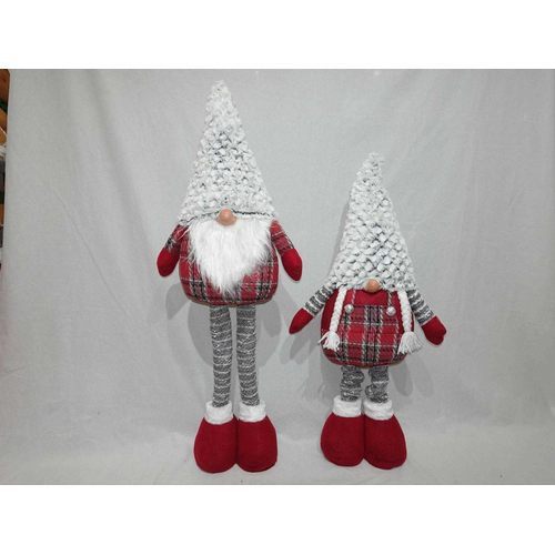 Χριστουγεννιάτικη λούτρινη κούκλα με πτυσσόμενα πόδια - 60-85cm - 212146