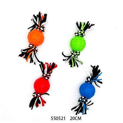 Υφασμάτινο παιχνίδι σκύλου με μπάλα μασητική - 20cm - 12pcs - 550521