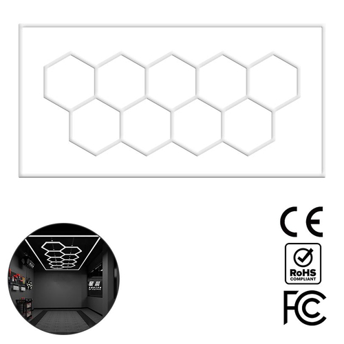 LightMatrix - Διακοσμητικό LED Φωτιστικό Πάνελ Οροφής Πολυγωνικού Σχεδιασμού με Εσωτερικά Μοτίβα - 886W 110-240V - Μ471.4 x Π236.1 x Υ8cm - Ψυχρό Λευκό 6500K