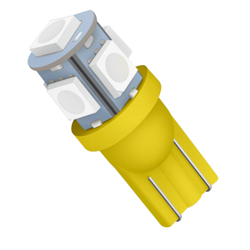 VenCore 3216-10027 - T10 W5W - Λάμπα LED για Βάση T10 W5W 5 SMD 5050 1.50W 80 Lumen 12 Volt Πορτοκαλί