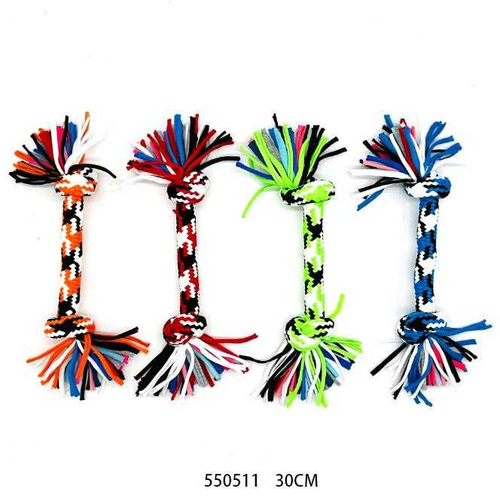 Παιχνίδι σκύλου σχοινί με κόμπους - 30cm - 12pcs - 550511