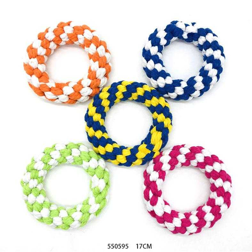 Παιχνίδι σκύλου κρίκος σχοινί - 17cm - 12pcs - 550595