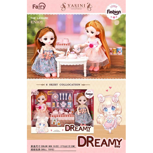 Kούκλες Vintage με σετ τσαγιού - 6643 - 917365