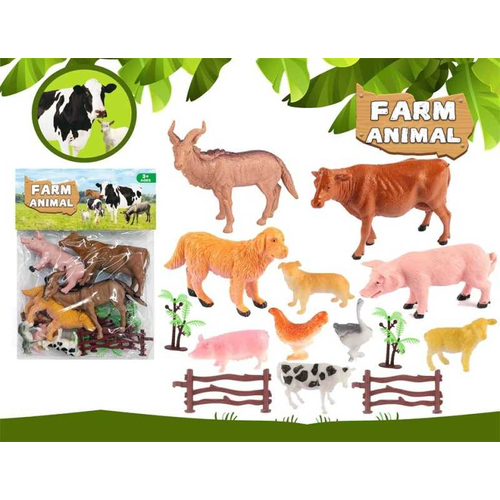 Σετ φιγούρες ζώων φάρμας - 14pcs - 026-41E - 917522