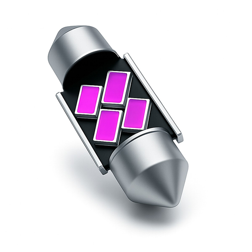 VenCore 3216-10091 - C5W Festoon 31mm - Λάμπα LED Σωληνωτή για Βάση C5W 31mm Festoon 4 SMD 5630 1W 160 Lumen 12 Volt Ροζ