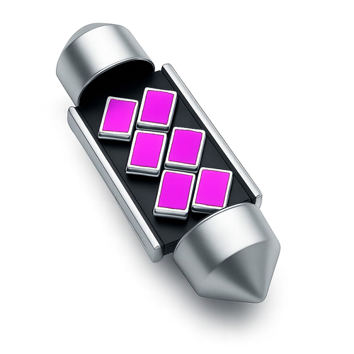 VenCore 3216-10099 - C5W Festoon 36mm - Λάμπα LED Σωληνωτή για Βάση C5W 36mm Festoon 6 SMD 5630 1.5W 260 Lumen 12 Volt Ροζ