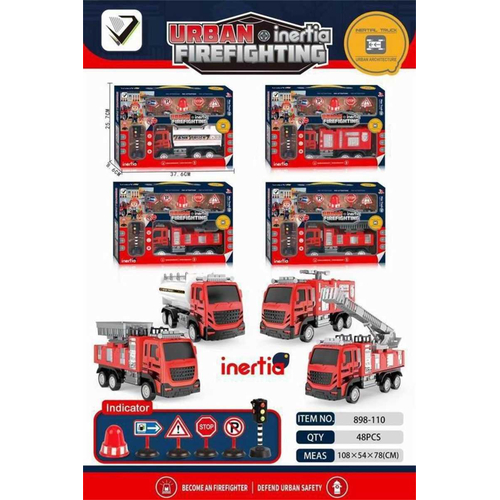 Σετ πυροσβεστικό όχημα με αξεσουάρ - 898-110 - 917346