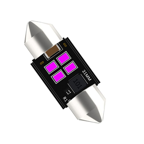 VenCore 3216-10139 - C5W Festoon CanBus Gen4 31mm - Λάμπα LED Σωληνωτή για Βάση C5W 31mm Festoon CanBus Gen4 4 SMD 3020 1.35W 180 Lumen 8-48 Volt Ροζ