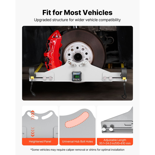 Εργαλείο ευθυγράμμισης τροχών VEVOR, 2 τεμάχια πλάκες ευθυγράμμισης δακτύλων και κάμπερ από ανθρακούχο χάλυβα βαρέως τύπου με ψηφιακό γωνιακό μετρητή, 2 ταινίες μέτρησης, ακριβή εργαλεία τροχών αυτοκινήτων για οικιακή χρήση, κατάλληλα για αυτοκίνητα, φορτ