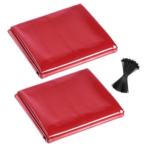 Κουρτίνες συγκόλλησης VEVOR 2 τεμάχια, κουρτίνα συγκόλλησης 1,74 x 2,34m, προστατευτική οθόνη ασφαλείας από βινύλιο ανθεκτική στη φλόγα με προστασία UV 6 επιπέδων και τρύπες κρέμασης, φορητή για εργαστήριο/βιομηχανική χρήση, κόκκινη