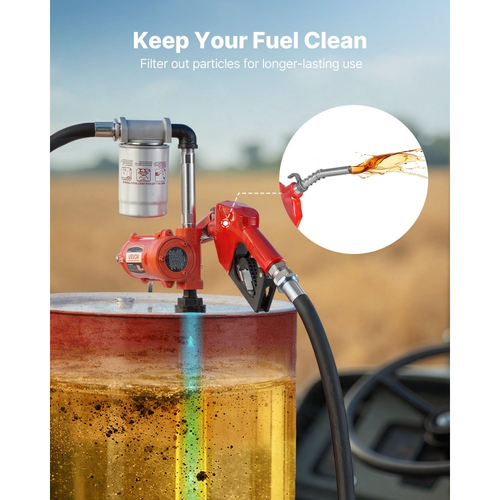 Αντλία μεταφοράς καυσίμου VEVOR, 12V DC 40 L/min, Φορητό κιτ αντλίας μεταφοράς ντίζελ, με ακροφύσιο αυτόματης απενεργοποίησης, εύκαμπτο σωλήνα εκκένωσης, προστασία υπερθέρμανσης, καλώδιο τροφοδοσίας, αντιεκρηκτική, για βενζίνη ντίζελ και κηροζίνη