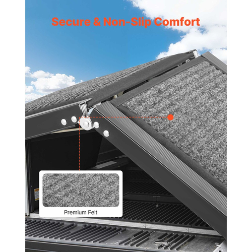 Ράμπα Σκύλου VEVOR για Αυτοκίνητα, 160 x 43,2 cm, Πτυσσόμενες Ράμπες Κατοικίδιων για Μεσαίους & Μεγάλους Σκύλους έως 113 kg, Ράμπα Σκάλας Κατοικίδιων με Αντιολισθητική Επιφάνεια από Τσόχα, Φορητές Ράμπες Αυτοκινήτου Σκύλων Εξωτερικού Χώρου για SUV & Φορτη