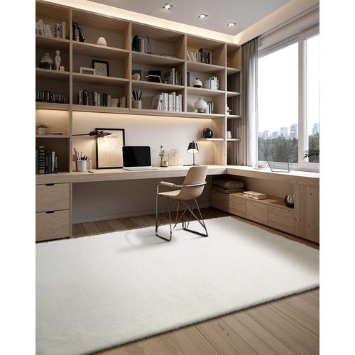 Χαλιά εσωτερικού χώρου VEVOR για βελούδινα δωμάτια, 2,44 x 3,05μ. Μαλακό βελούδινο χαλί, Χαλιά με γούνινο μαλλί για σαλόνι, υπνοδωμάτιο, ηλιόλουστο δωμάτιο, μοντέρνα αισθητική διακόσμησης σπιτιού, χωρίς χνούδι, μη υφασμένα, αντιολισθητικά, λευκό ιβουάρ