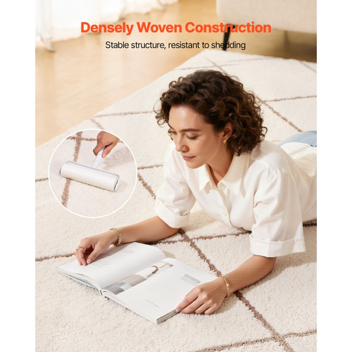 Χαλιά εσωτερικού χώρου VEVOR με βελούδινο πέλος, βελούδινο χαλί 2,44 x 3,05μ, Χαλιά περιοχής με γούνινο πέλος και μακρύ πέλος, Χοντρό και ανθεκτικό χαλί με ψηλό πέλος για χώρους με υψηλή κυκλοφορία, Υπνοδωμάτιο, Αντιολισθητικό υπόστρωμα, Μπεζ