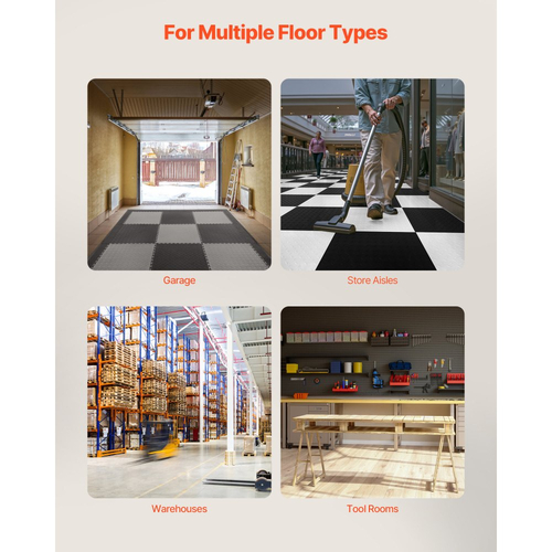 Κιτ ακμών μετάβασης για ανδρικά δάπεδα γκαράζ VEVOR, 12 άκρες και 4 γωνίες, ανθεκτικό, αρθρωτό περίγραμμα δαπέδου γκαράζ από PVC με αλληλοσύνδεση, αντιολισθητικό, συμβατό μόνο με τα 4-πλευρικά αλληλοσυνδεόμενα χαλάκια VEVOR, μαύρο