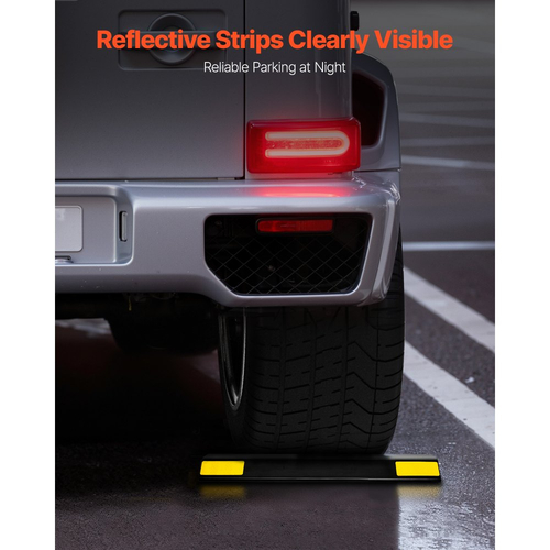 Στοπ στάθμευσης VEVOR, Βοήθημα στάθμευσης βαρέως τύπου 446 mm 2 τεμαχίων για γκαράζ, Στοπ δαπέδου γκαράζ PP με ανακλαστικές ταινίες, Οχήματα, Gadgets για αυτοκίνητα, βαν, φορτηγά, στοπ οδηγών ελαστικών, προφυλακτήρες