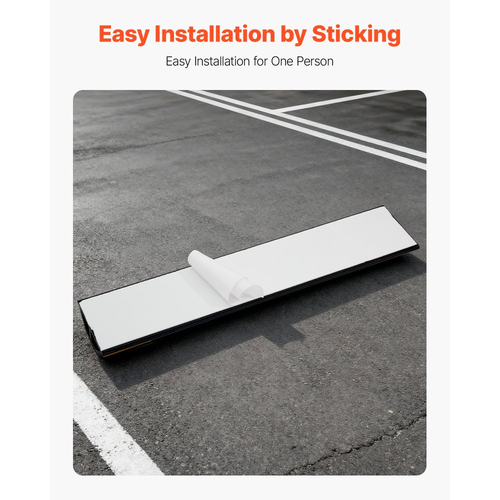 Στοπ στάθμευσης VEVOR, Βοήθημα στάθμευσης βαρέως τύπου 446 mm 2 τεμαχίων για γκαράζ, Στοπ δαπέδου γκαράζ PP με ανακλαστικές ταινίες, Οχήματα, Gadgets για αυτοκίνητα, βαν, φορτηγά, στοπ οδηγών ελαστικών, προφυλακτήρες