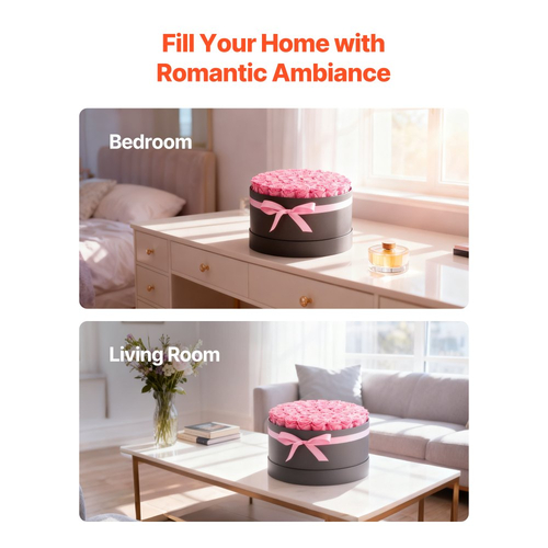 VEVOR Forever Flowers, 50 Διατηρημένα Τριαντάφυλλα σε Κουτί, Αιώνια Λουλούδια Αθάνατη Μπουκέτο Δώρο Γενεθλίων για Παράδοση Prime Women, Σύζυγος, Μητέρες, Επέτειος, Ημέρα του Αγίου Βαλεντίνου, Χριστούγεννα, Γλυκό Ροζ