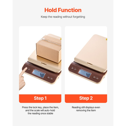 Ψηφιακή ζυγαριά αποστολής VEVOR, υψηλής ακρίβειας 2 g, ζυγαριά 40 kg με λειτουργία συγκράτησης/απόβαρου/αυτόματης απενεργοποίησης, σχεδιασμός αναδιπλούμενης βάσης και εύκολη βαθμονόμηση, κατάλληλη για οικιακή και επαγγελματική χρήση, με μπαταρία