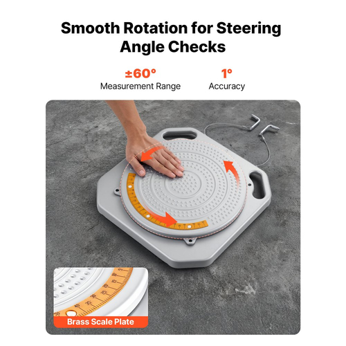 Πλάκες στροφής ευθυγράμμισης τροχών VEVOR, 2 τεμάχια, χωρητικότητα 2 τόνων ανά πλάκα, μετρήσεις ορειχάλκινου καντράν, εργαλείο ευθυγράμμισης τροχών περιστρεφόμενης πλάκας 360° με γέφυρα μετάβασης και μπλοκ ώσης για αυτοκίνητο, SUV, ελαφρύ φορτηγό