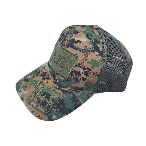 Ανδρικό καπέλο jockey στρατιωτικού τύπου - M01 - 270591 - Green/Brown