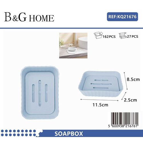 Σαπουνοθήκες μπάνιου πλαστικές σε σετ 5Χ - Light Blue - 21676