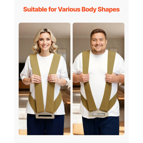 Ιμάντες Μετακίνησης VEVOR, Σύστημα Ανύψωσης και Μετακίνησης 2 Ατόμων με 2 Ιμάντες Ζώνης, 1 Ιμάντα Φέρουσας Βάρους & 1 Ιμάντα Χειρός, Ρυθμιζόμενοι Ιμάντες Ώμου Ανύψωσης, Μετακίνηση Επίπλων, Συσκευών, Στρωμάτων