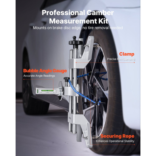 Σφιγκτήρας τροχού VEVOR & Μαγνητικός προσαρμογέας, 1 τεμάχιο εργαλείο ευθυγράμμισης τροχών από κράμα αλουμινίου για ακριβή μετρητή κάμπερ, ταιριάζει σε ζάντες 279-635 mm, Εργαλείο επισκευής ελαστικών με μαγνητικό μετρητή γενικής χρήσης για αυτοκίνητο, φορτηγό, SUV, μοτοσικλέτα