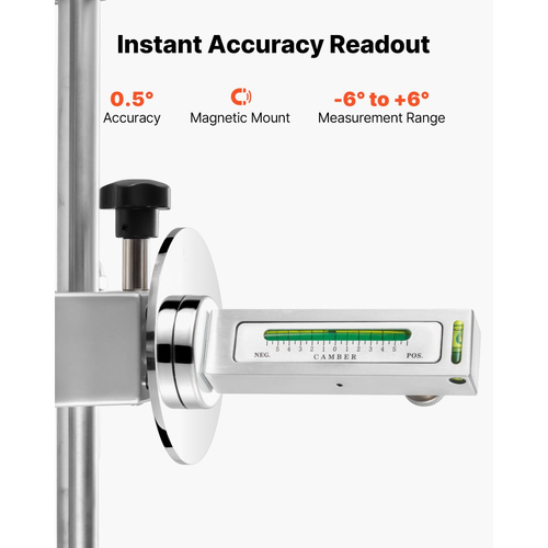Σφιγκτήρας τροχού VEVOR & Μαγνητικός προσαρμογέας, 1 τεμάχιο εργαλείο ευθυγράμμισης τροχών από κράμα αλουμινίου για ακριβή μετρητή κάμπερ, ταιριάζει σε ζάντες 279-635 mm, Εργαλείο επισκευής ελαστικών με μαγνητικό μετρητή γενικής χρήσης για αυτοκίνητο, φορτηγό, SUV, μοτοσικλέτα