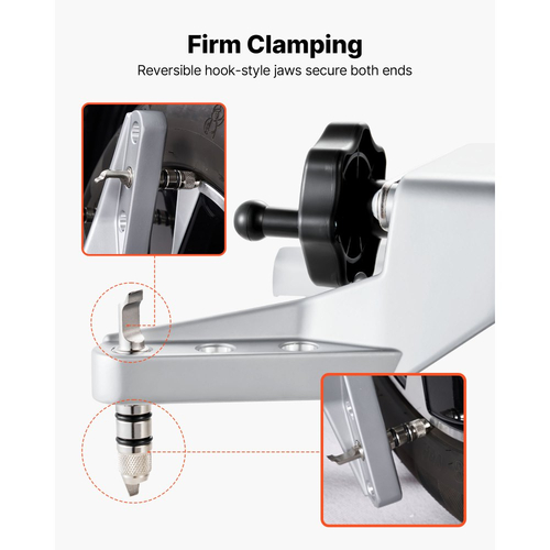 Σφιγκτήρας τροχού VEVOR & Μαγνητικός προσαρμογέας, 1 τεμάχιο εργαλείο ευθυγράμμισης τροχών από κράμα αλουμινίου για ακριβή μετρητή κάμπερ, ταιριάζει σε ζάντες 279-635 mm, Εργαλείο επισκευής ελαστικών με μαγνητικό μετρητή γενικής χρήσης για αυτοκίνητο, φορτηγό, SUV, μοτοσικλέτα