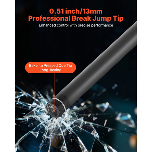 Στέκα Μπιλιάρδου VEVOR, 1 τεμάχιο στέκας άλματος, 1473,2 χιλ. & 554 γρ. μπιλιάρδο, ραβδί άλματος με άξονα από ανθρακονήματα & στέκες σφενδάμου, στέκα μπιλιάρδου άλματος για βαριά χτυπήματα για ενήλικες, σπίτι, γραφείο