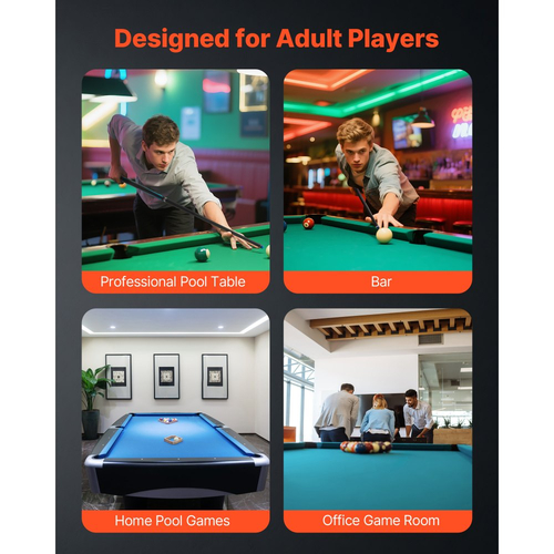 Στέκα Μπιλιάρδου VEVOR, 1 τεμάχιο στέκας άλματος, 1473,2 χιλ. & 554 γρ. μπιλιάρδο, ραβδί άλματος με άξονα από ανθρακονήματα & στέκες σφενδάμου, στέκα μπιλιάρδου άλματος για βαριά χτυπήματα για ενήλικες, σπίτι, γραφείο