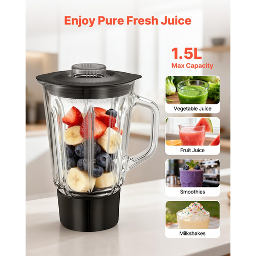 Μίξερ βάσης VEVOR, ηλεκτρικό μίξερ κουζίνας 4,3 L, μίξερ ζύμης 1300W, 6+ ταχύτητες P, ανακλινόμενο μίξερ τροφίμων με κύπελλο μπλέντερ 1,5 L, μπολ από ανοξείδωτο ατσάλι, γάντζος ζύμης, σύρμα, αναδευτήρας, για ψήσιμο, ανάμειξη, ασημί