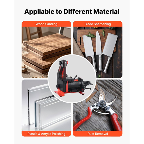 Τριβείο δίσκου VEVOR 125mm & Ταινιολειαντήρας 25mm x 762mm, Συνδυασμός τριψίματος με ιμάντα πάγκου 250W με ρυθμιζόμενο τραπέζι εργασίας 0–45° και θύρα συλλογής σκόνης για ξυλουργική, ανακαίνιση επίπλων, κατασκευές DIY