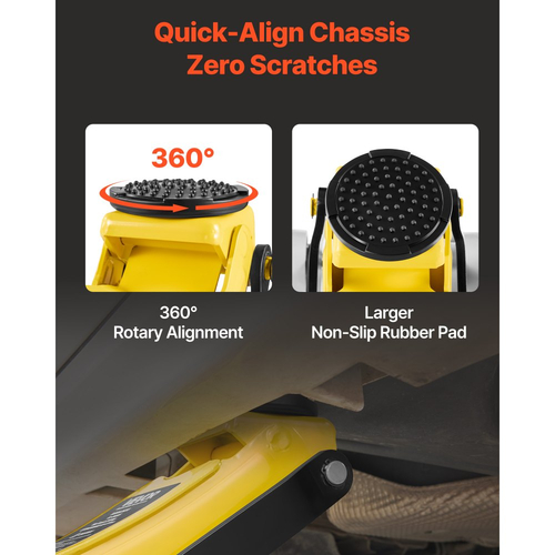 Γρύλος δαπέδου χαμηλού προφίλ VEVOR, χωρητικότητας 2,5 τόνων, αγωνιστικός γρύλος δαπέδου αλουμινίου και χάλυβα με αντλία γρήγορης ανύψωσης διπλών εμβόλων, υδραυλικός ανυψωτήρας καροτσιού για sedan και compact SUV, εύρος ανύψωσης 95-475 mm