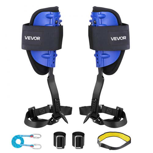 Σετ καρφιών αναρρίχησης δέντρων VEVOR, Ρυθμιζόμενος εξοπλισμός αναρρίχησης δέντρων με ιμάντες και ζώνη μέσης, Χωρητικότητα φορτίου 159 kg, Βαρέως τύπου χαλύβδινα καρφιά αναρρίχησης, εξοπλισμός δενδροκόμου για κυνήγι και συλλογή φρούτων