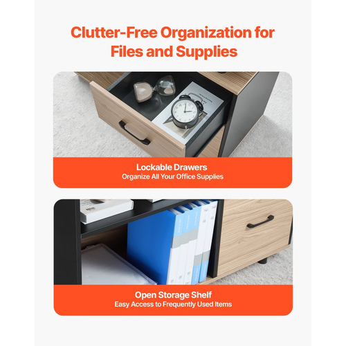 Γραφείο VEVOR σε σχήμα L, Μοντέρνο αναστρέψιμο τραπέζι γραφείου με συρτάρια και ντουλάπι αποθήκευσης, Βαρέως τύπου μεγάλο ξύλινο τραπέζι γραφείων, Χωρητικότητα φορτίου 158,7 kg, Εύκολη συναρμολόγηση, για συγγραφή εργασιών και μελέτης