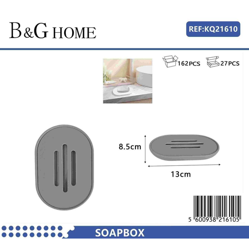 Σαπουνοθήκες μπάνιου πλαστικές σε σετ 9Χ - Grey - 21610