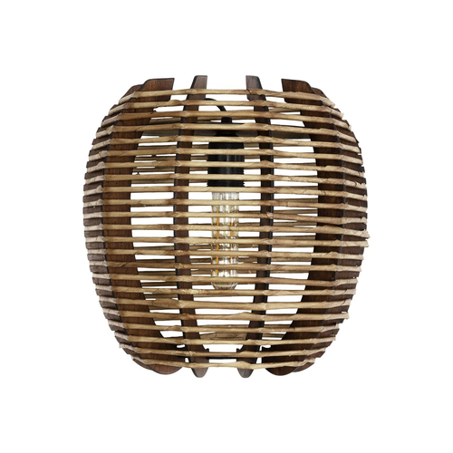 GLOBOSTAR® BOND 205-0050 Boho Φωτιστικό Τοίχου - Απλίκα με Ντουί 1 x E27 AC 220-240V IP20 - Μπεζ - M35 x Π18 x Υ32cm