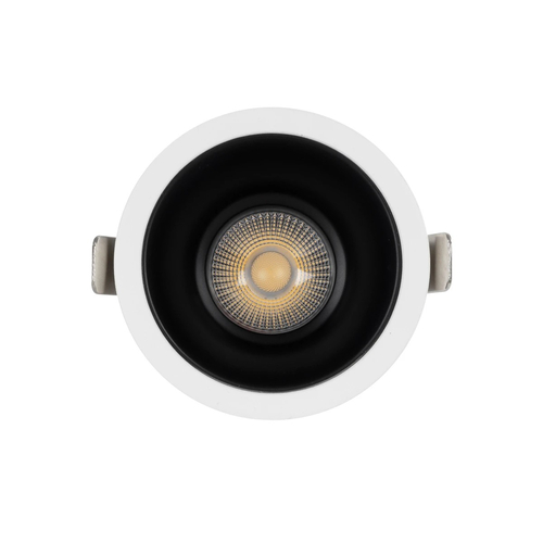 GLOBOSTAR® DUSTY 60340 Χωνευτό Downlight Σποτ LED 12W 1380lm 45° AC 220-240V Αδιάβροχο IP65 Φυσικό Λευκό 4500K - Bridgelux COB Chip & TÜV SÜD Driver - Λευκό & Μαύρο Ματ - Μ8 x Π8 x Υ7.5cm / Q7.5cm - 5 Χρόνια Εγγύηση