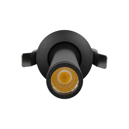 GLOBOSTAR® DALE 60372 Χωνευτό Κινούμενο Downlight Σποτ LED 5W 500lm 36° AC 220-240V IP20 Θερμό Λευκό 2700K - Bridgelux COB Chip & TÜV SÜD Driver - Μαύρο Ματ - Μ6.4 x Π6.4 x Υ20cm / Q5.5cm - 5 Χρόνια Εγγύηση