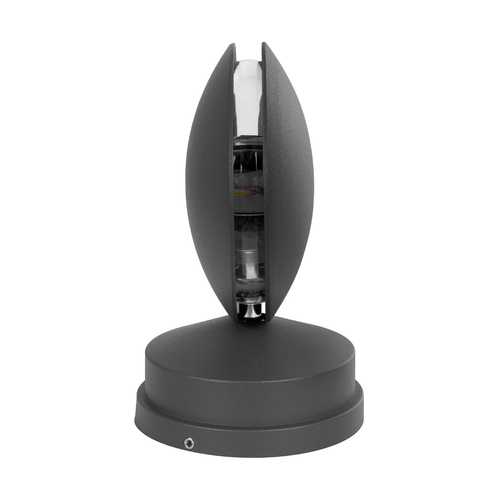 GLOBOSTAR® ZERODA 60599 Μοντέρνο Φωτιστικό Τοίχου - Απλίκα LED 9W 1080lm 3° x 360° AC 220-240V Αδιάβροχο IP65 Ψυχρό Λευκό 6000K - CREE XPE Chip & TÜV SÜD Driver - Γκρι Ανθρακί Ματ - Μ11 x Π10 x Υ16cm - 5 Χρόνια Εγγύηση