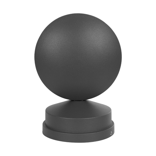 GLOBOSTAR® ZERODA 60599 Μοντέρνο Φωτιστικό Τοίχου - Απλίκα LED 9W 1080lm 3° x 360° AC 220-240V Αδιάβροχο IP65 Ψυχρό Λευκό 6000K - CREE XPE Chip & TÜV SÜD Driver - Γκρι Ανθρακί Ματ - Μ11 x Π10 x Υ16cm - 5 Χρόνια Εγγύηση