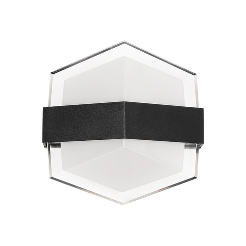 GLOBOSTAR® EMPIRE 60780 Μοντέρνο Φωτιστικό Τοίχου - Απλίκα LED 12W 1260lm 120° AC 220-240V Αδιάβροχο IP65 Φυσικό Λευκό 4500K - Bridgelux SMD Chip & TÜV SÜD Driver - Μαύρο Ματ - Μ18.5 x Π17 x Υ10cm - 3 Χρόνια Εγγύηση