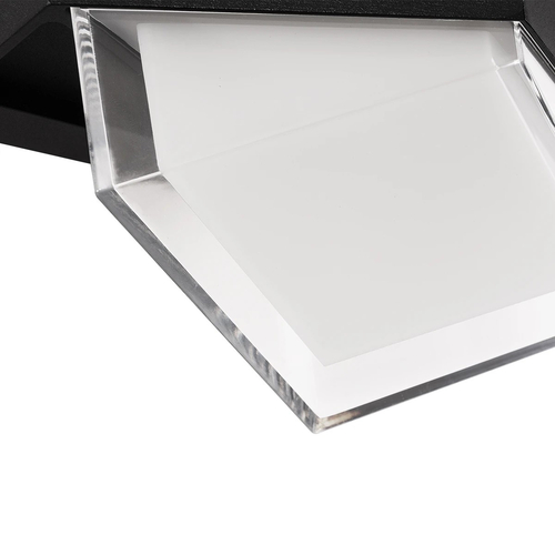 GLOBOSTAR® EMPIRE 60781 Μοντέρνο Φωτιστικό Τοίχου - Απλίκα LED 12W 1200lm 120° AC 220-240V Αδιάβροχο IP65 Θερμό Λευκό 2700K - Bridgelux SMD Chip & TÜV SÜD Driver - Μαύρο Ματ - Μ18.5 x Π17 x Υ10cm - 3 Χρόνια Εγγύηση