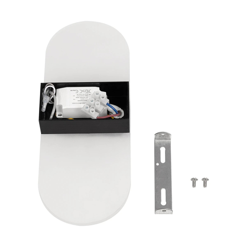 GLOBOSTAR® RARE 61337 Μοντέρνο Φωτιστικό Τοίχου - Απλίκα LED 5W 600lm 180° AC 220-240V IP20 Ρυθμιζόμενο Λευκό CCT με On/Off 2700K/4500K/6000K - Lumileds SMD Chip - Μαύρο Ματ - Μ10 x Π5 x Υ27.5cm - 3 Χρόνια Εγγύηση