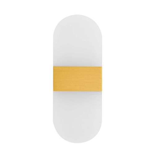 GLOBOSTAR® RARE 61338 Μοντέρνο Φωτιστικό Τοίχου - Απλίκα LED 5W 600lm 180° AC 220-240V IP20 Ρυθμιζόμενο Λευκό CCT με On/Off 2700K/4500K/6000K - Lumileds SMD Chip - Χρυσό Βούρτσας - Μ10 x Π5 x Υ27.5cm - 3 Χρόνια Εγγύηση